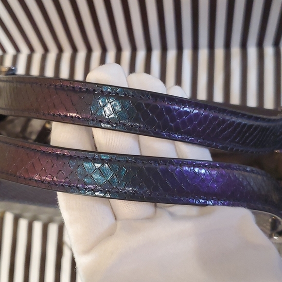 HENRI BENDELπHPπ Bijoux Satchel Metallic Snake Pattern! RARE! πππππππ - Picture 6 of 16